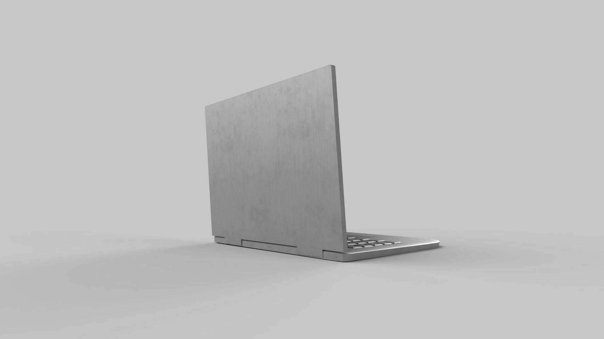 Laptop Low-poly 3D model_3
