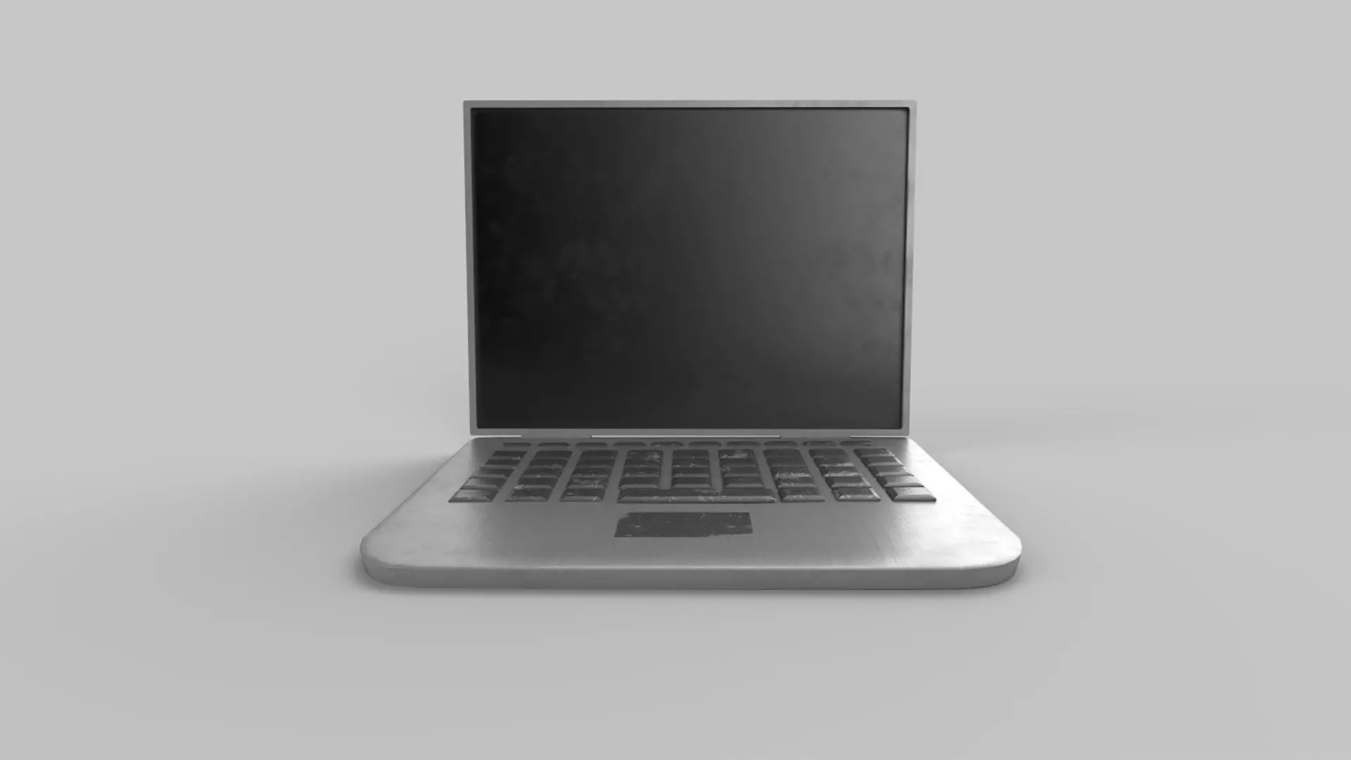 Laptop Low-poly 3D model_0