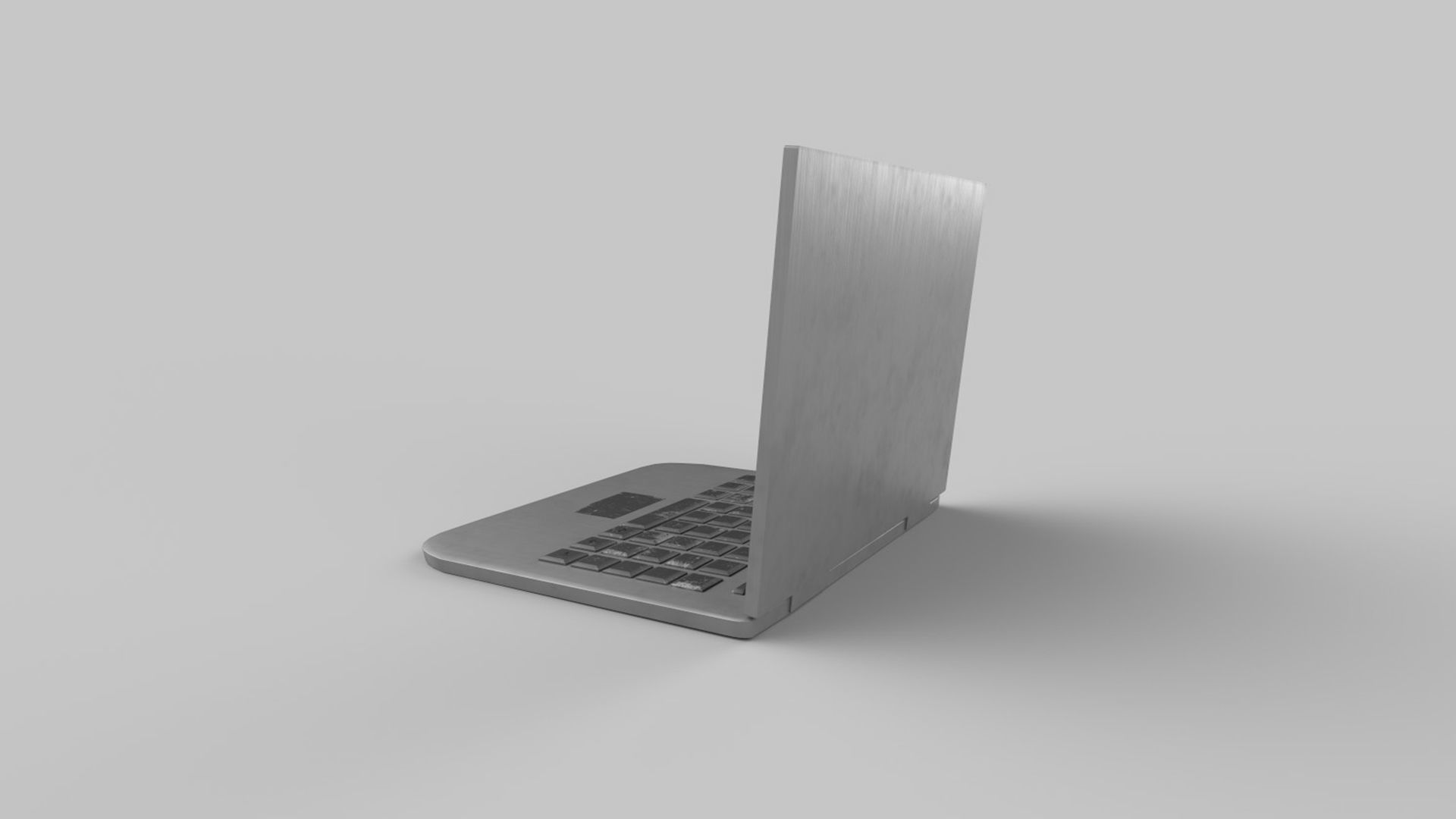 Laptop Low-poly 3D model_4