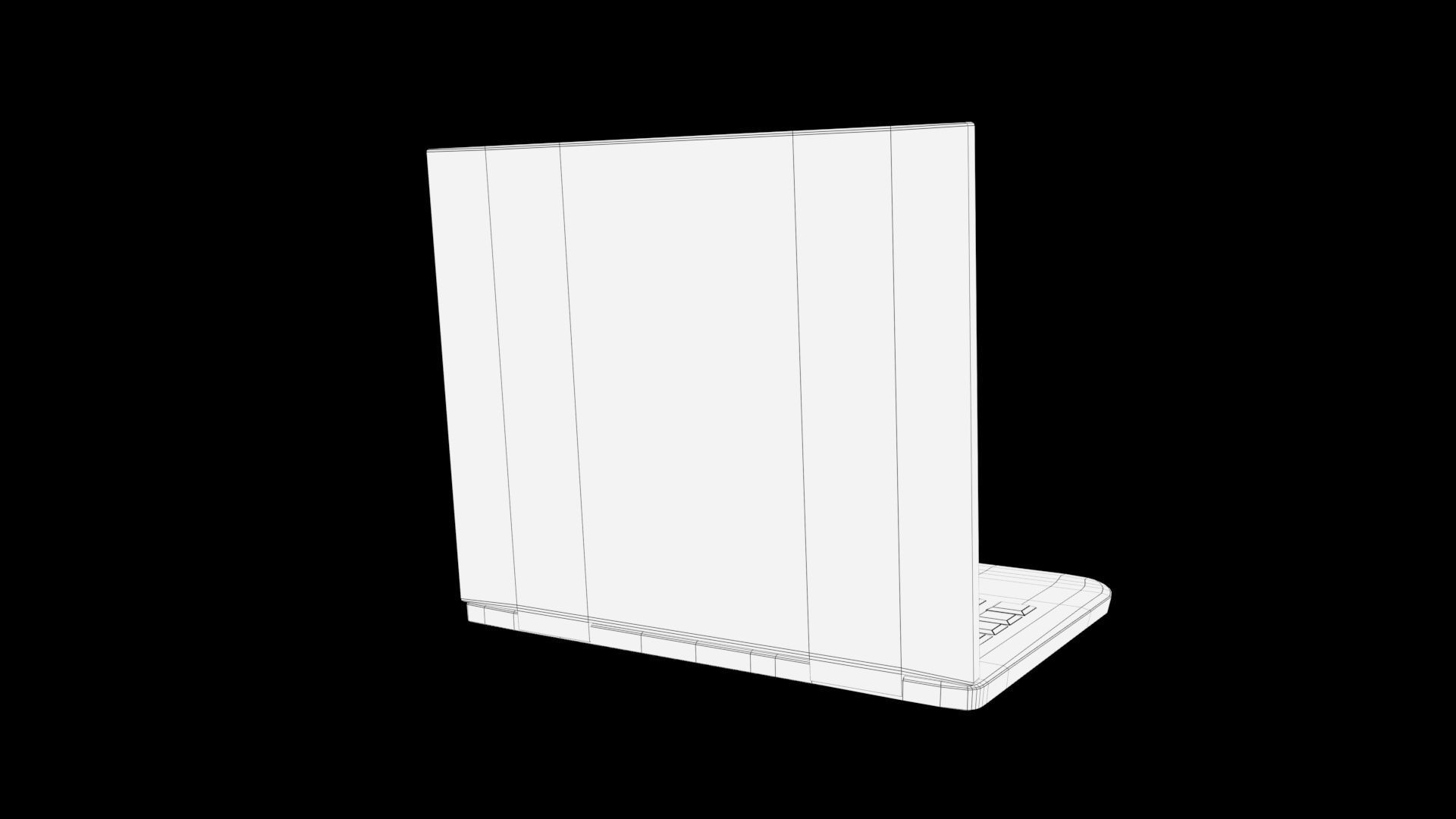 Laptop Low-poly 3D model_8