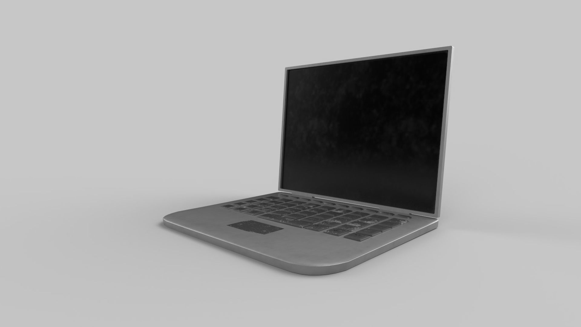 Laptop Low-poly 3D model_1