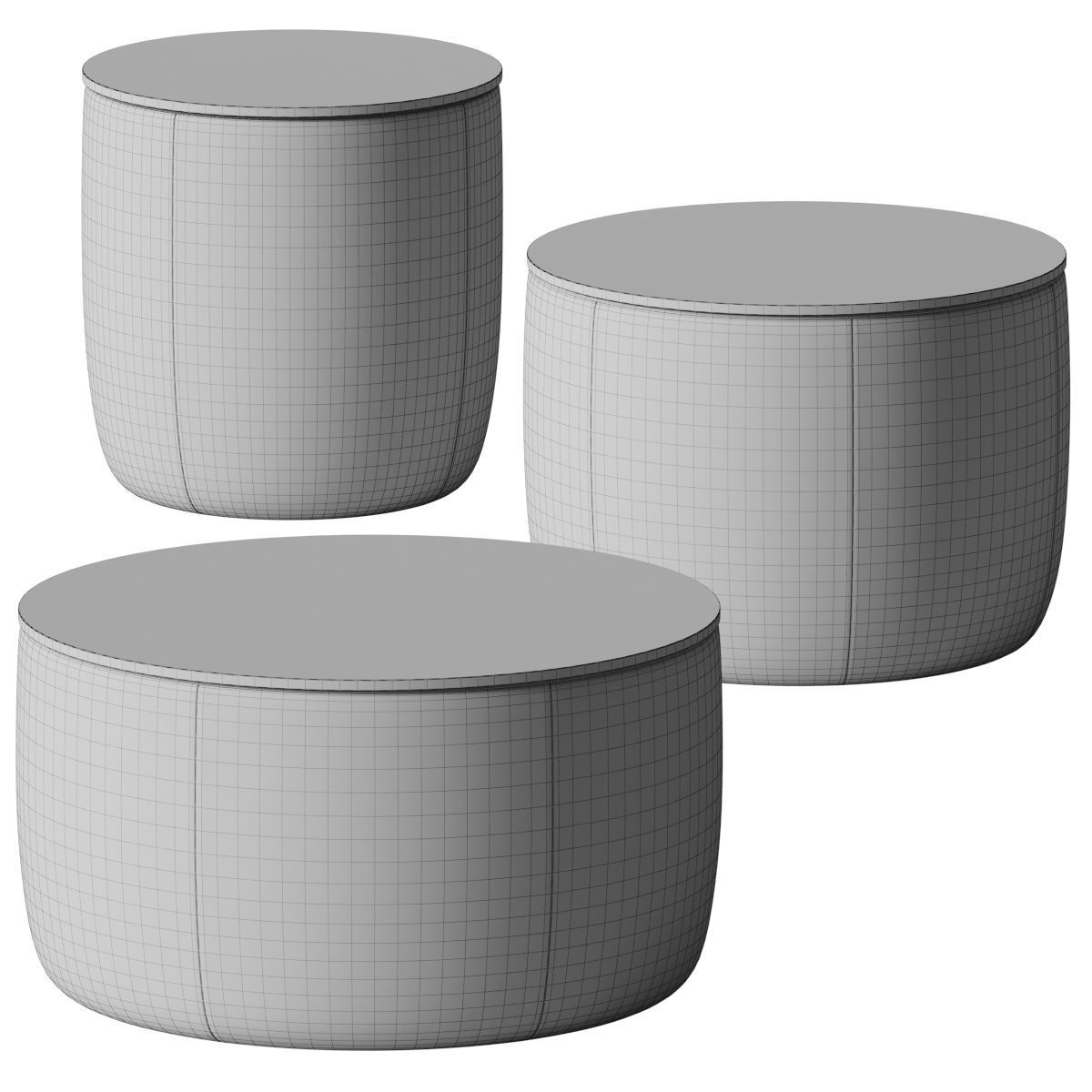 Upholstered Storage Ottoman - West Elm 3D model_1