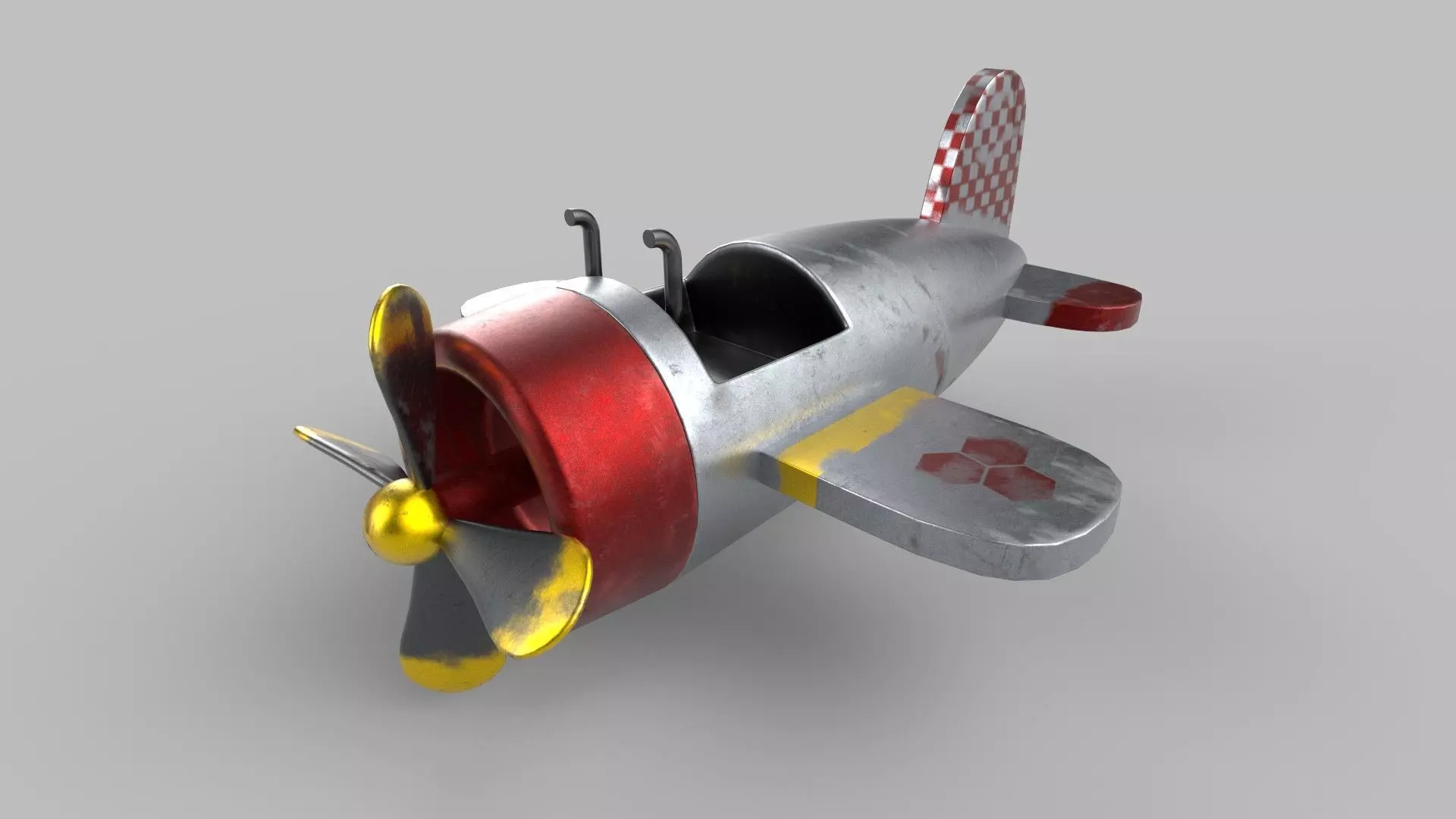 plane toy airplane Low-poly 3D model