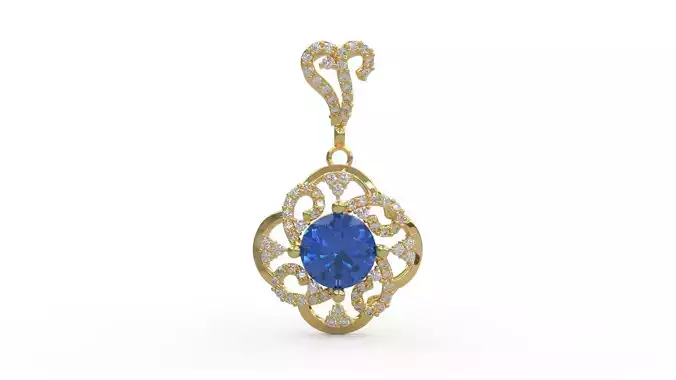 Diana Classic Pendant Oval Stone