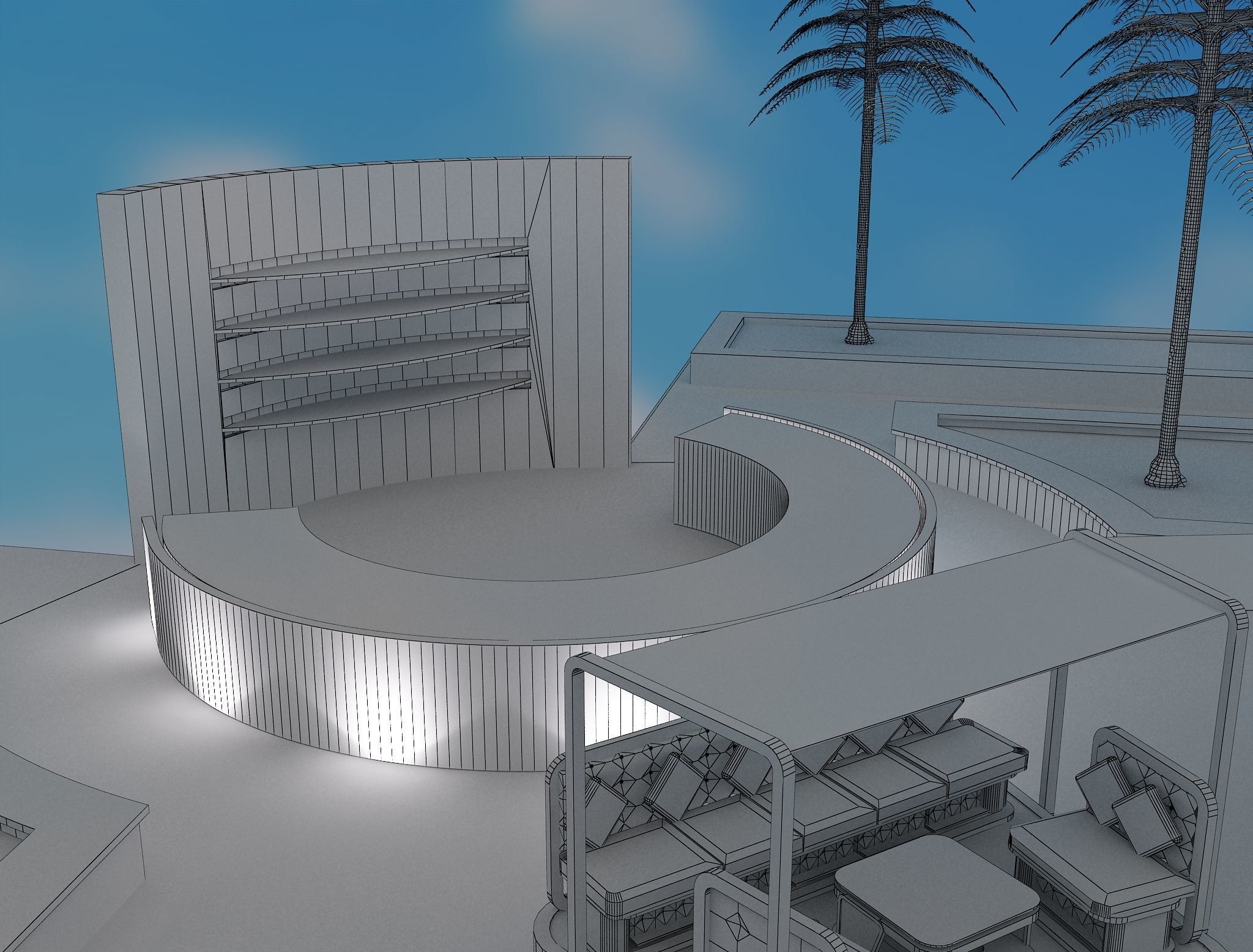 Exterior Event setup a54 3D model_47