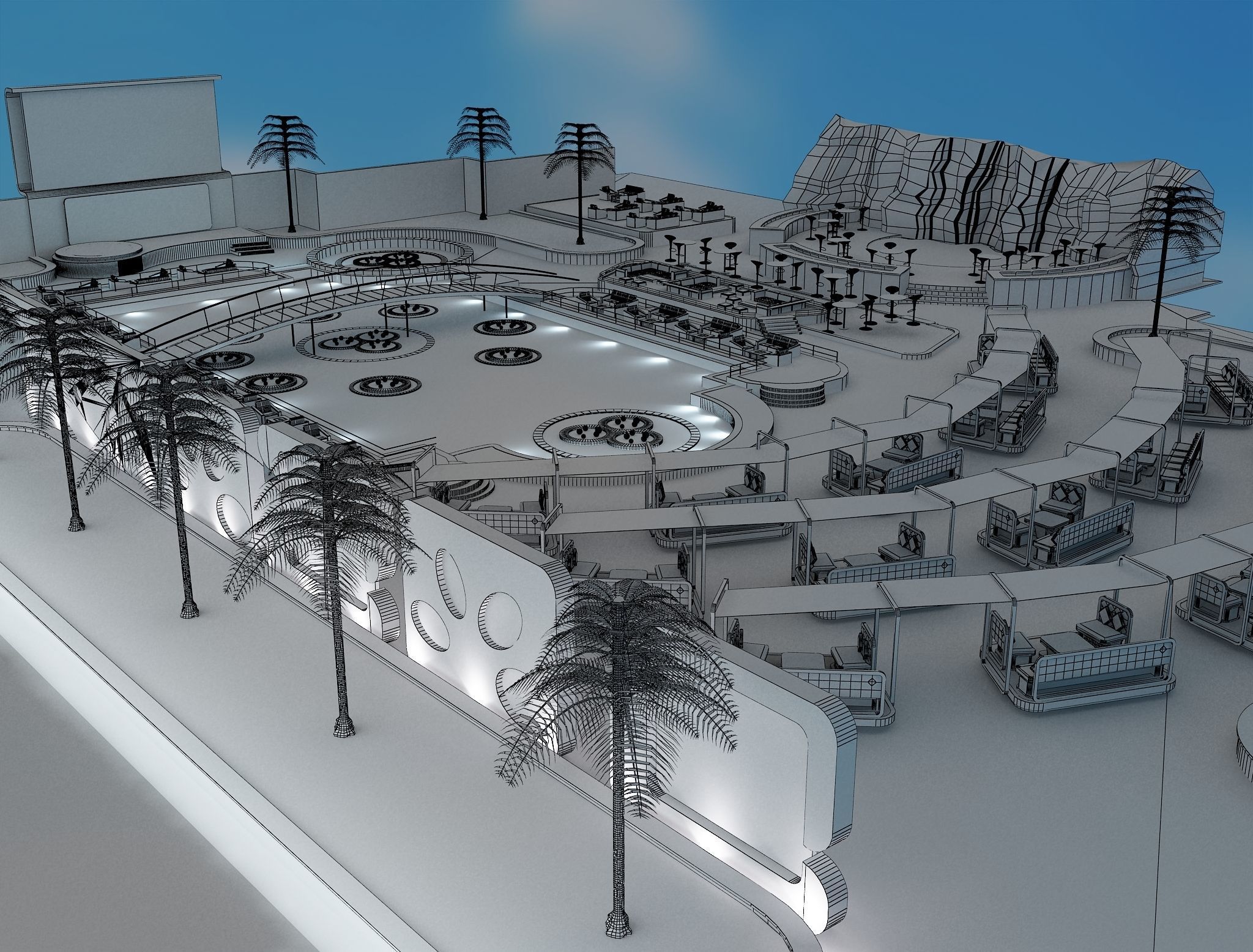 Exterior Event setup a54 3D model_5