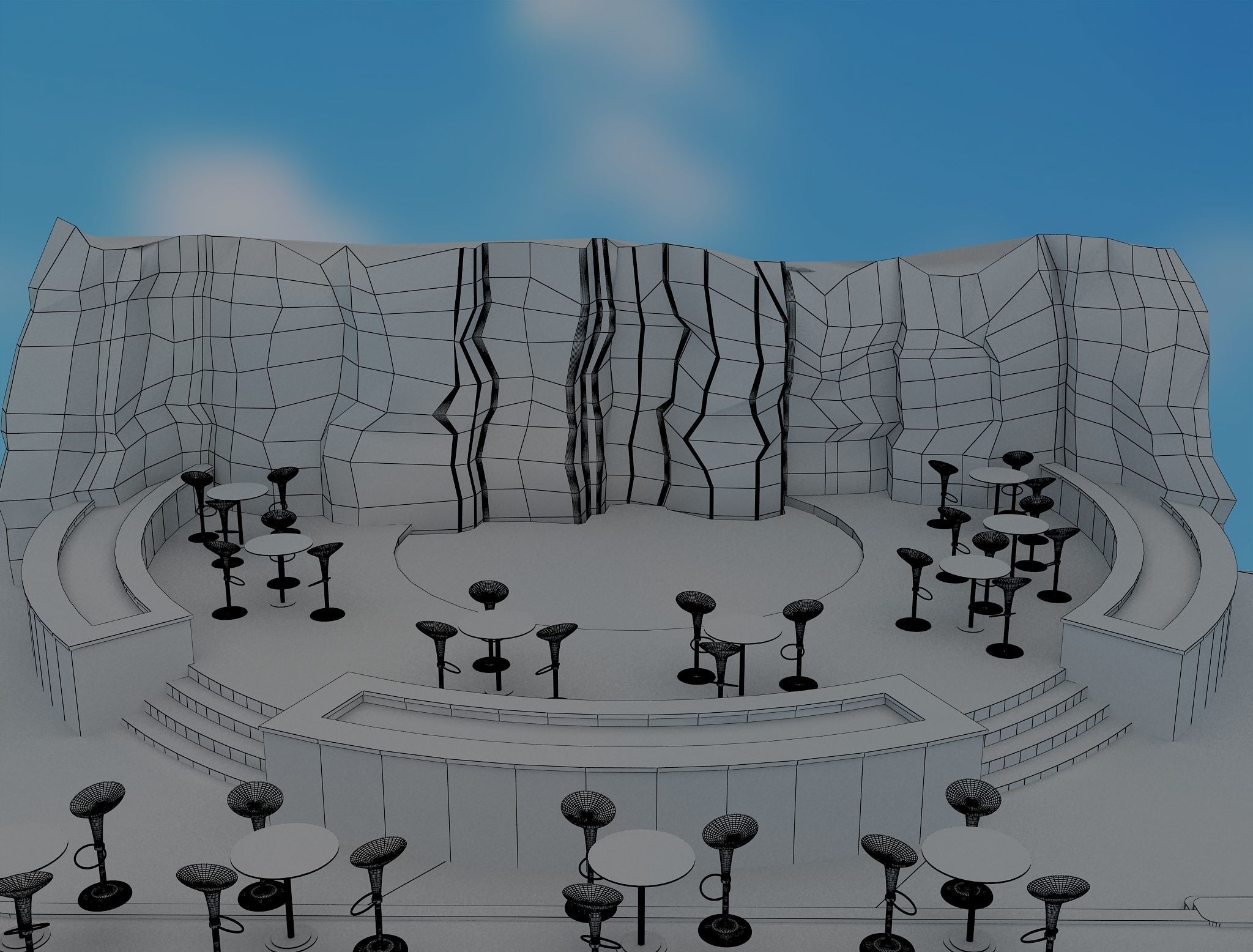 Exterior Event setup a54 3D model_38