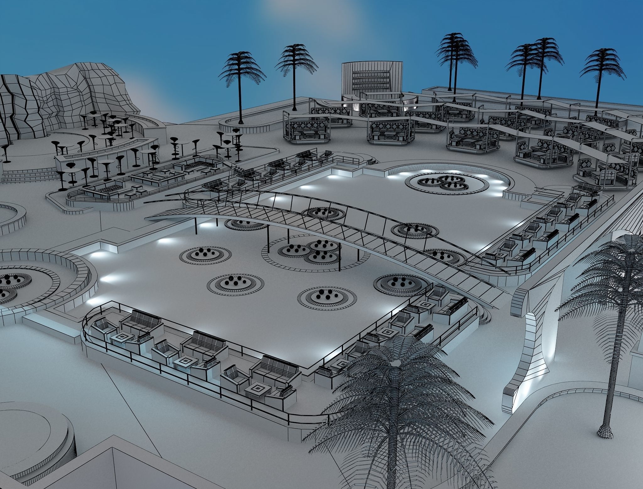 Exterior Event setup a54 3D model_11