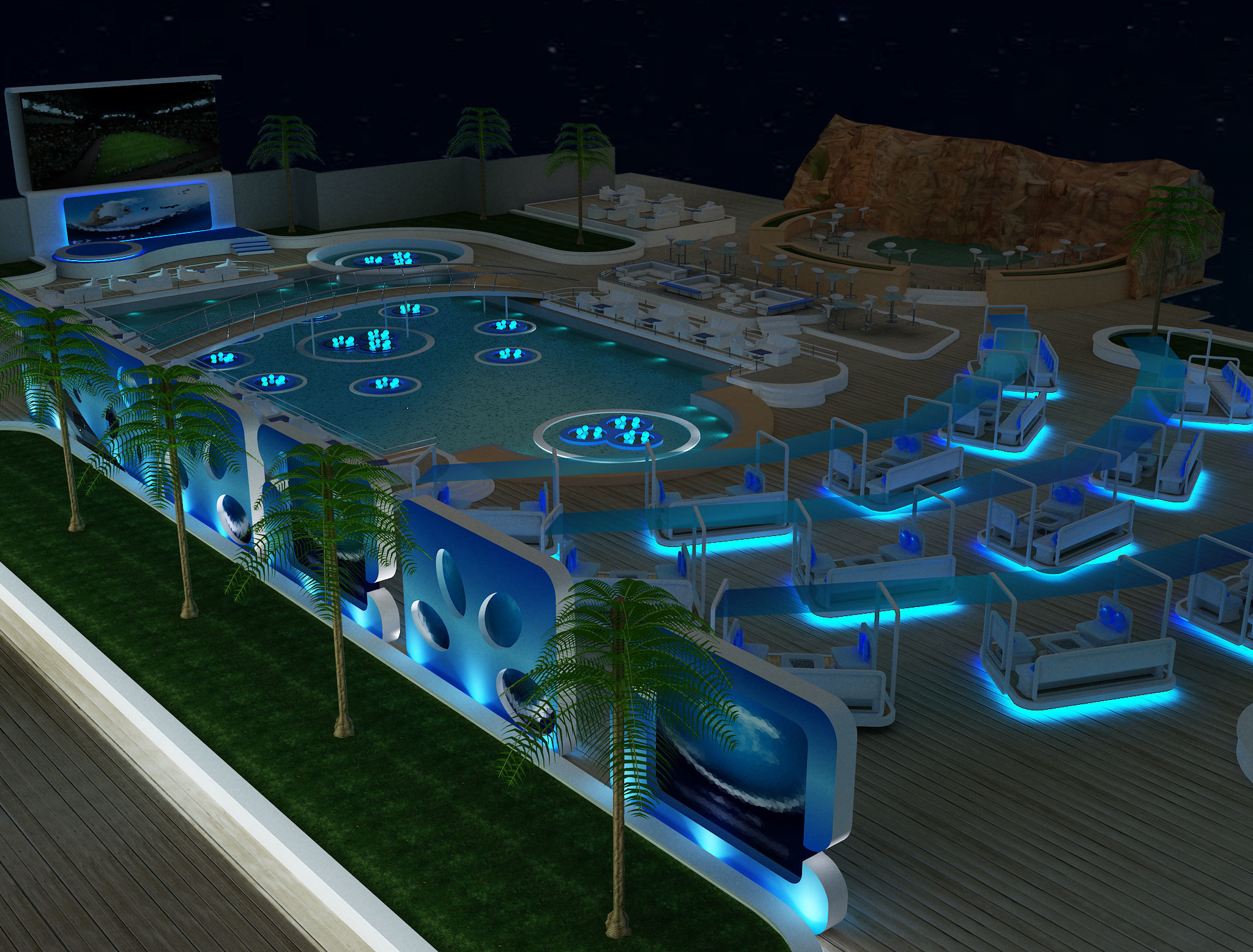 Exterior Event setup a54 3D model_4