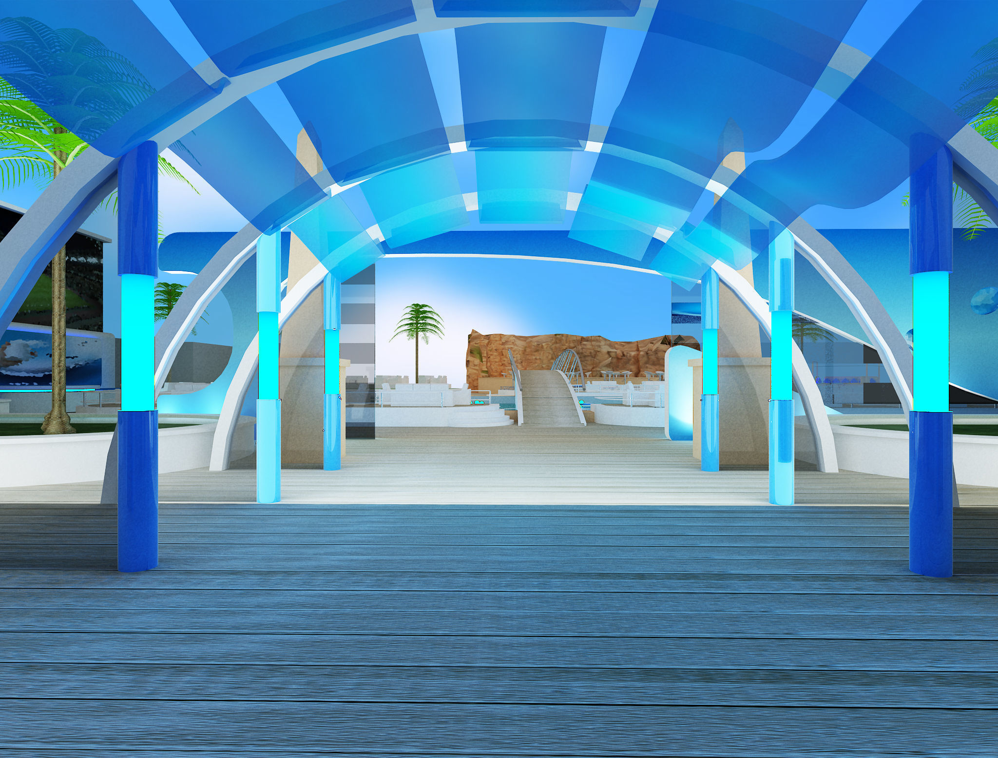 Exterior Event setup a54 3D model_42