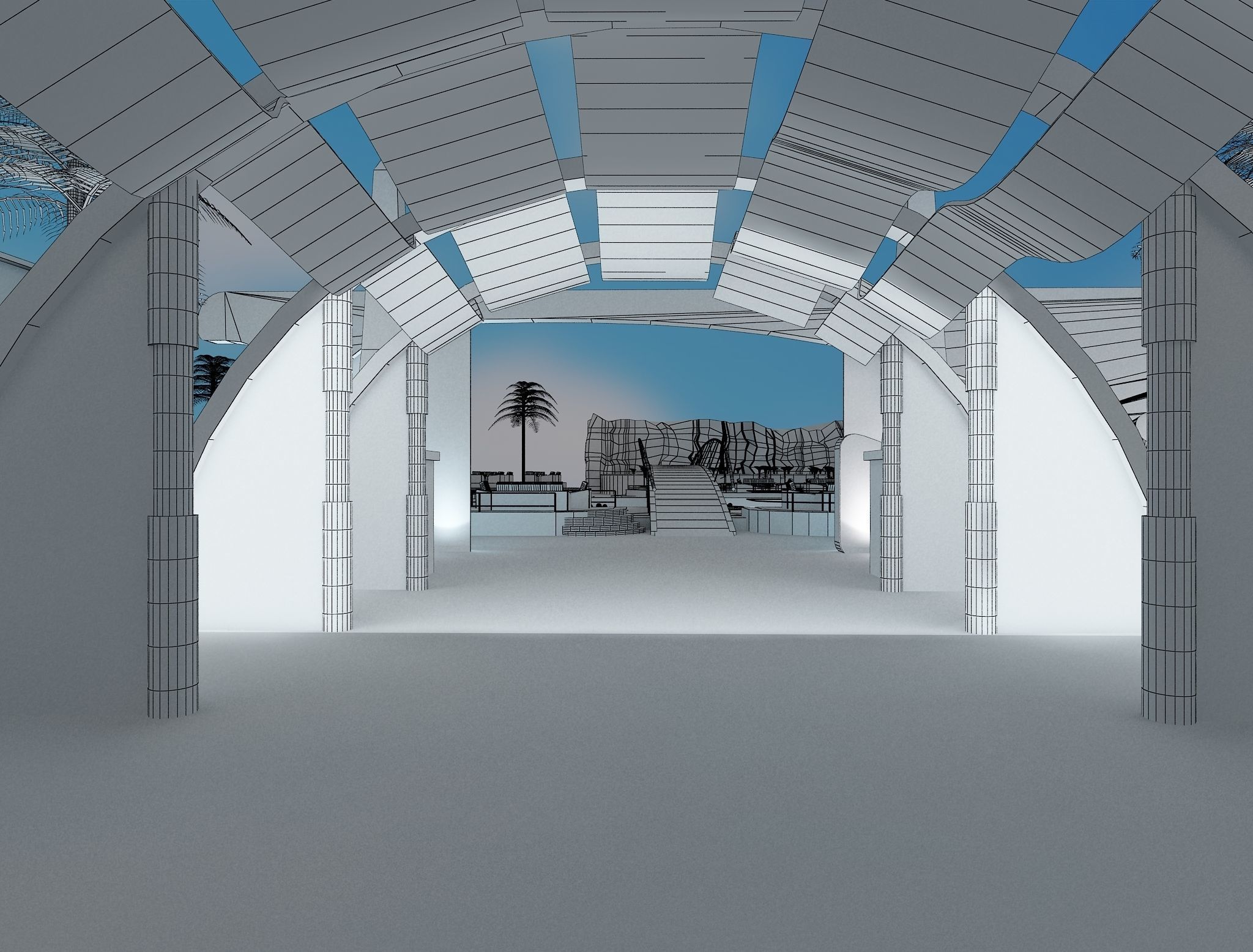 Exterior Event setup a54 3D model_44