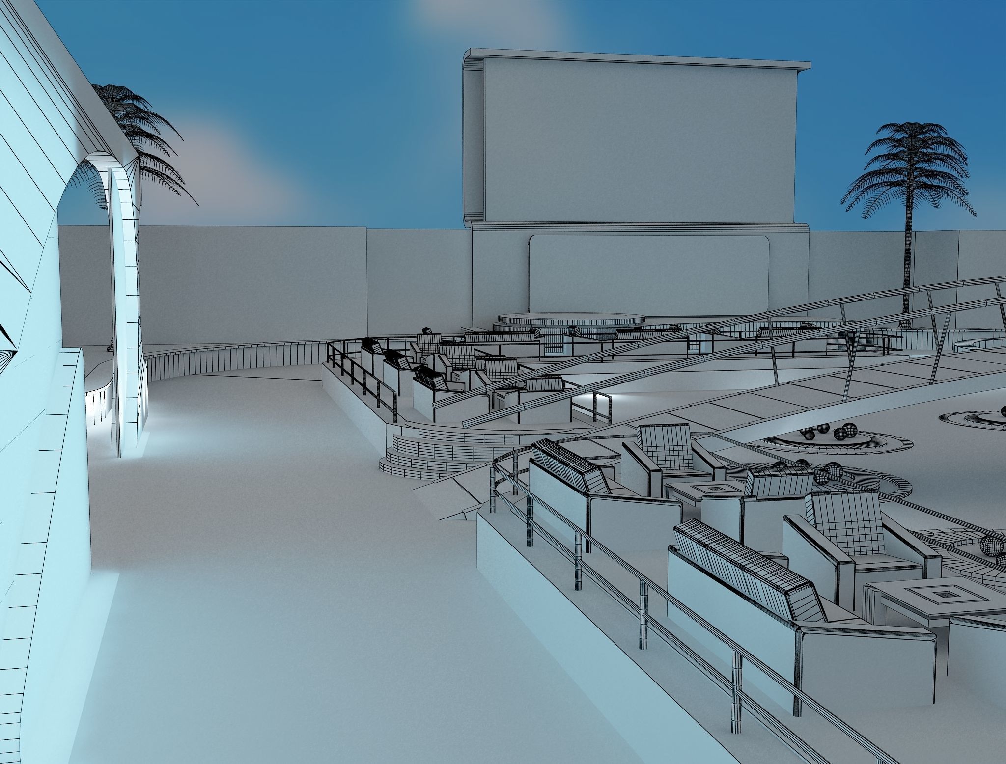 Exterior Event setup a54 3D model_29