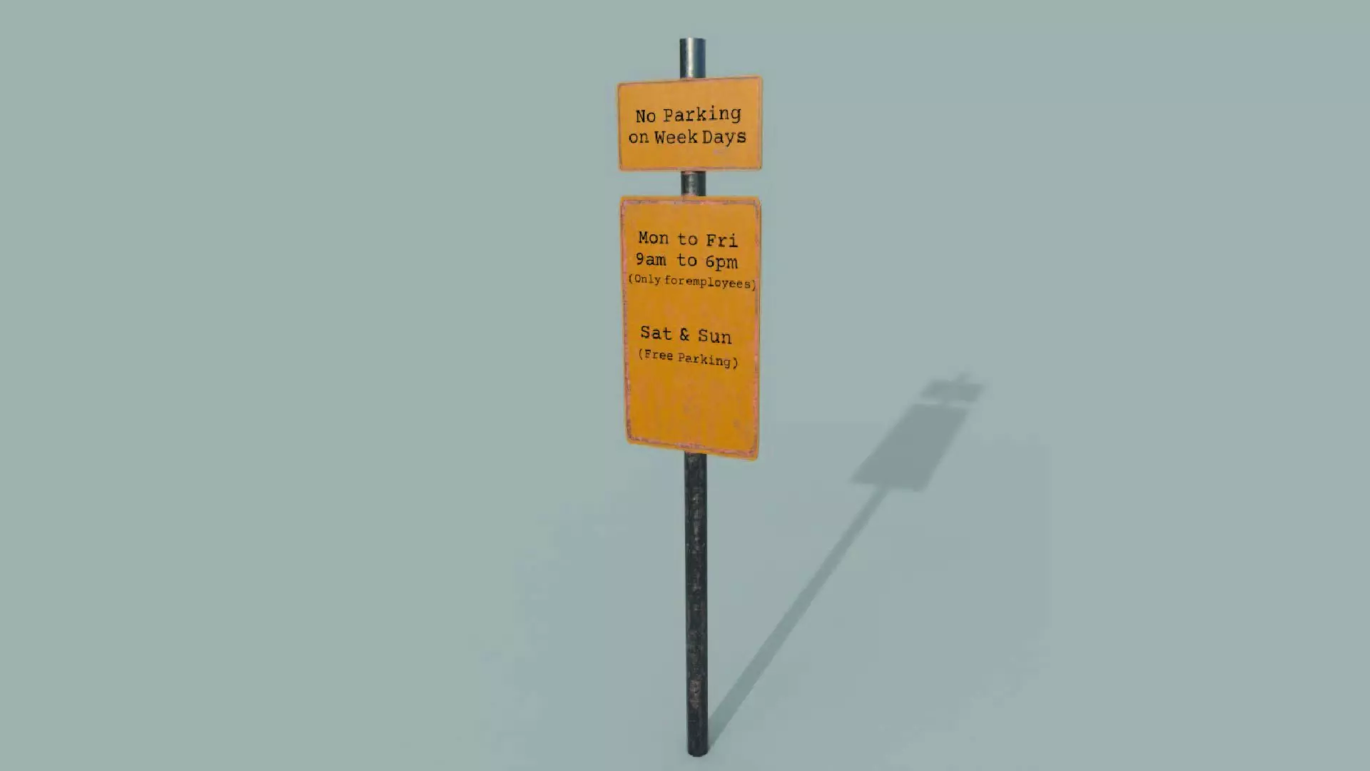 Sign Post 3D model_0