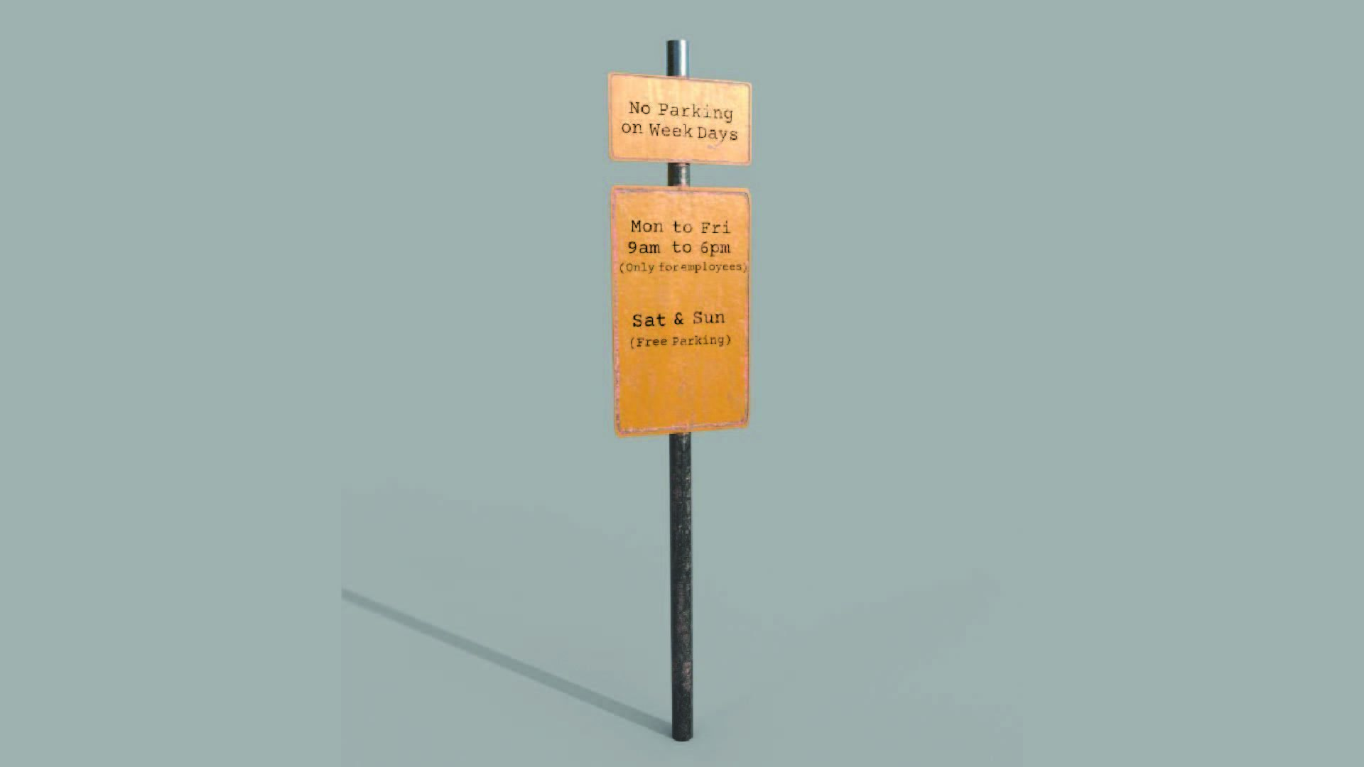 Sign Post 3D model_2