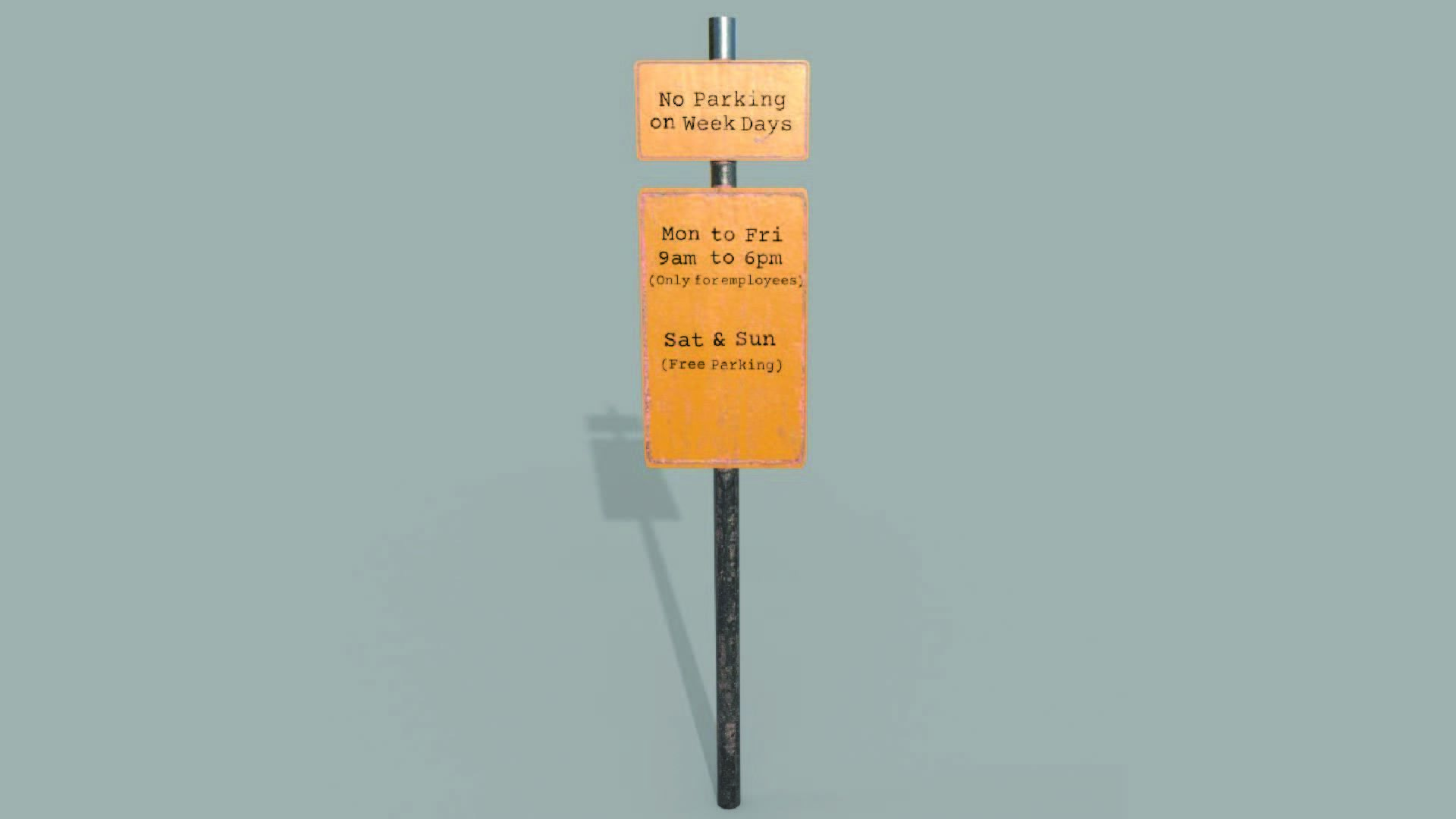 Sign Post 3D model_1