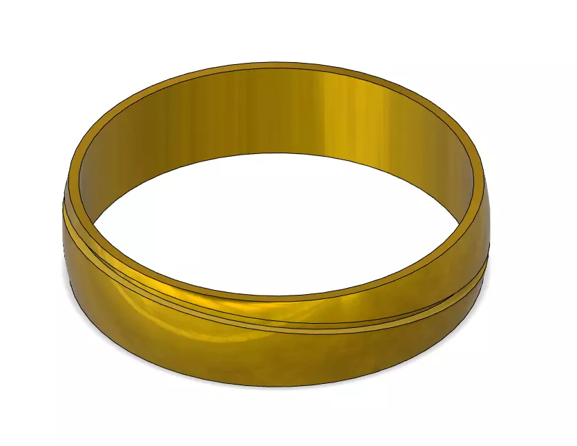 ALYANS gold ring Low-poly 3D model_0