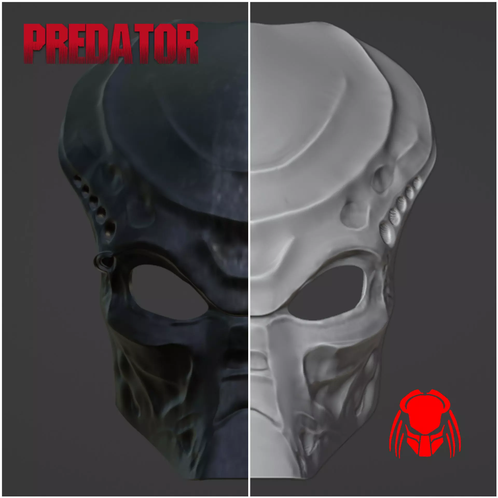 Predator Tank mask 3D print model_0