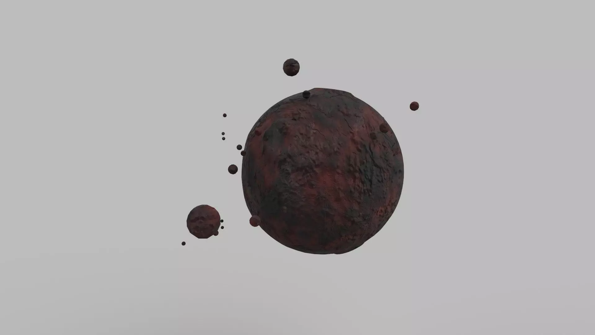 planet ball with spots Low-poly 3D model_0