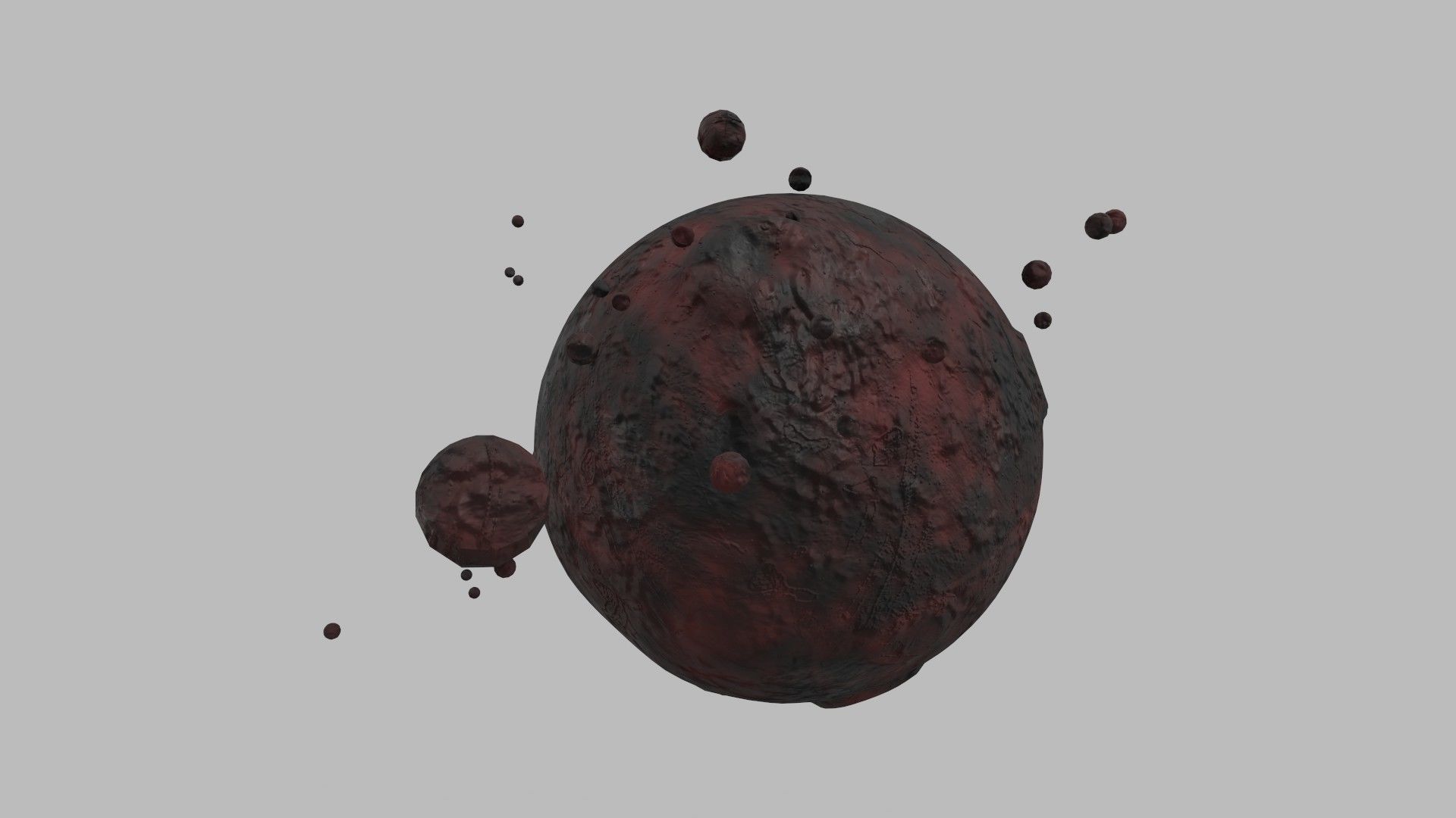 planet ball with spots Low-poly 3D model_4