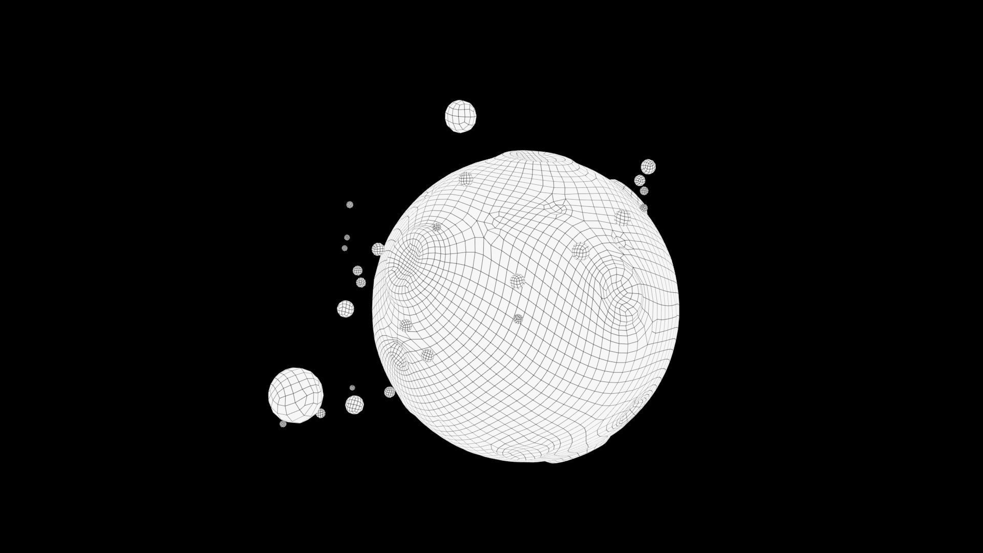 planet ball with spots Low-poly 3D model_5