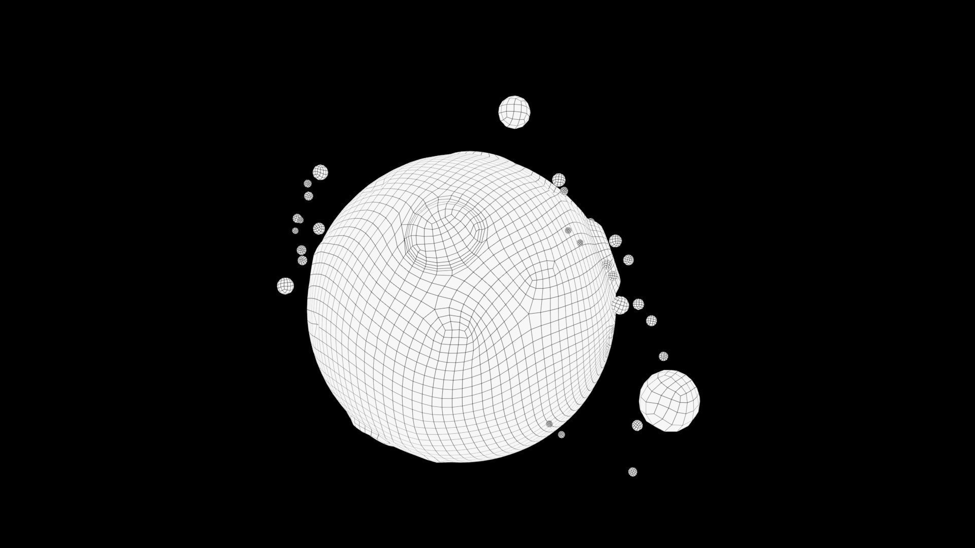 planet ball with spots Low-poly 3D model_7