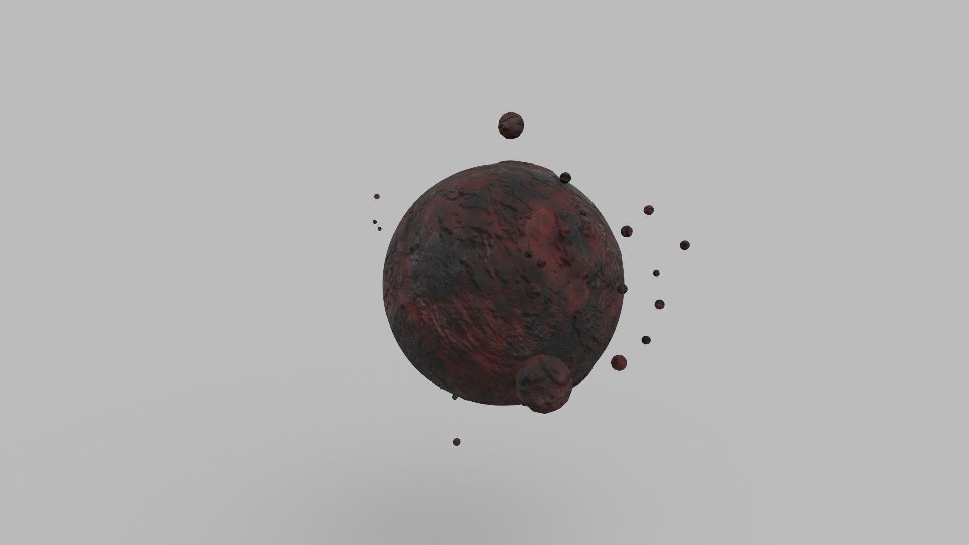 planet ball with spots Low-poly 3D model_1