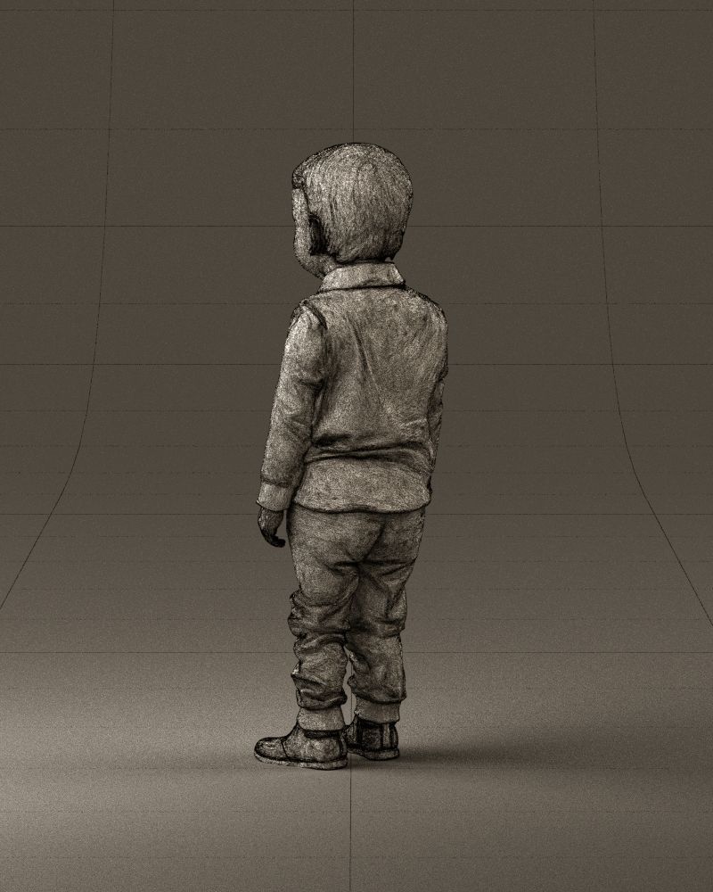 001025 bright kid in white red stripped tshirt 3D model_31