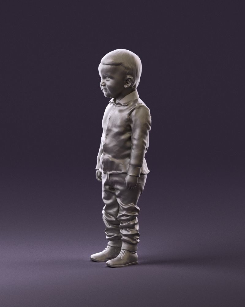 001025 bright kid in white red stripped tshirt 3D model_21