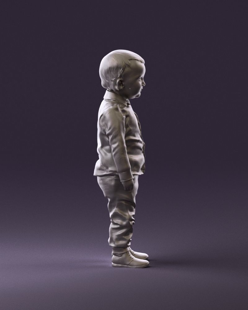 001025 bright kid in white red stripped tshirt 3D model_16