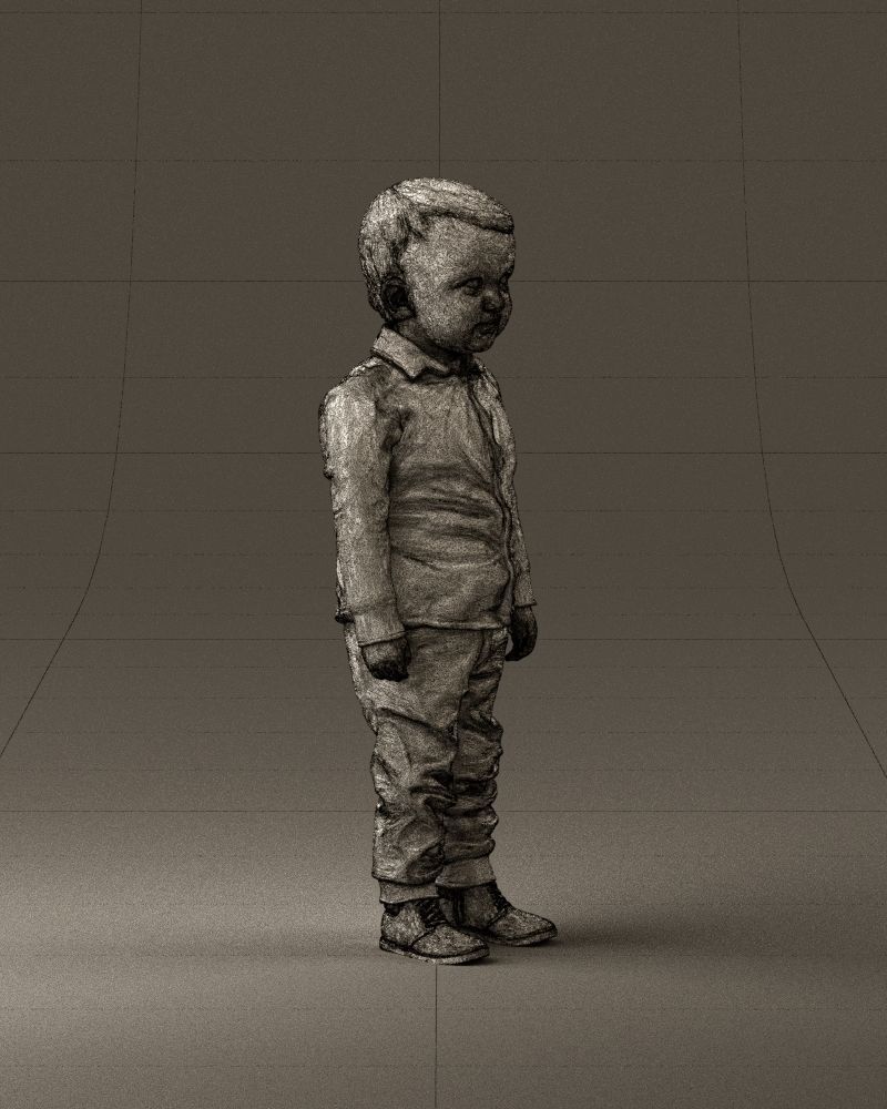 001025 bright kid in white red stripped tshirt 3D model_27