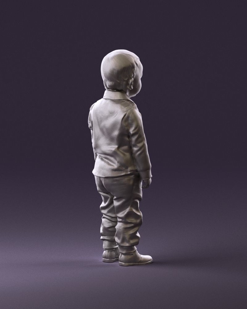 001025 bright kid in white red stripped tshirt 3D model_17