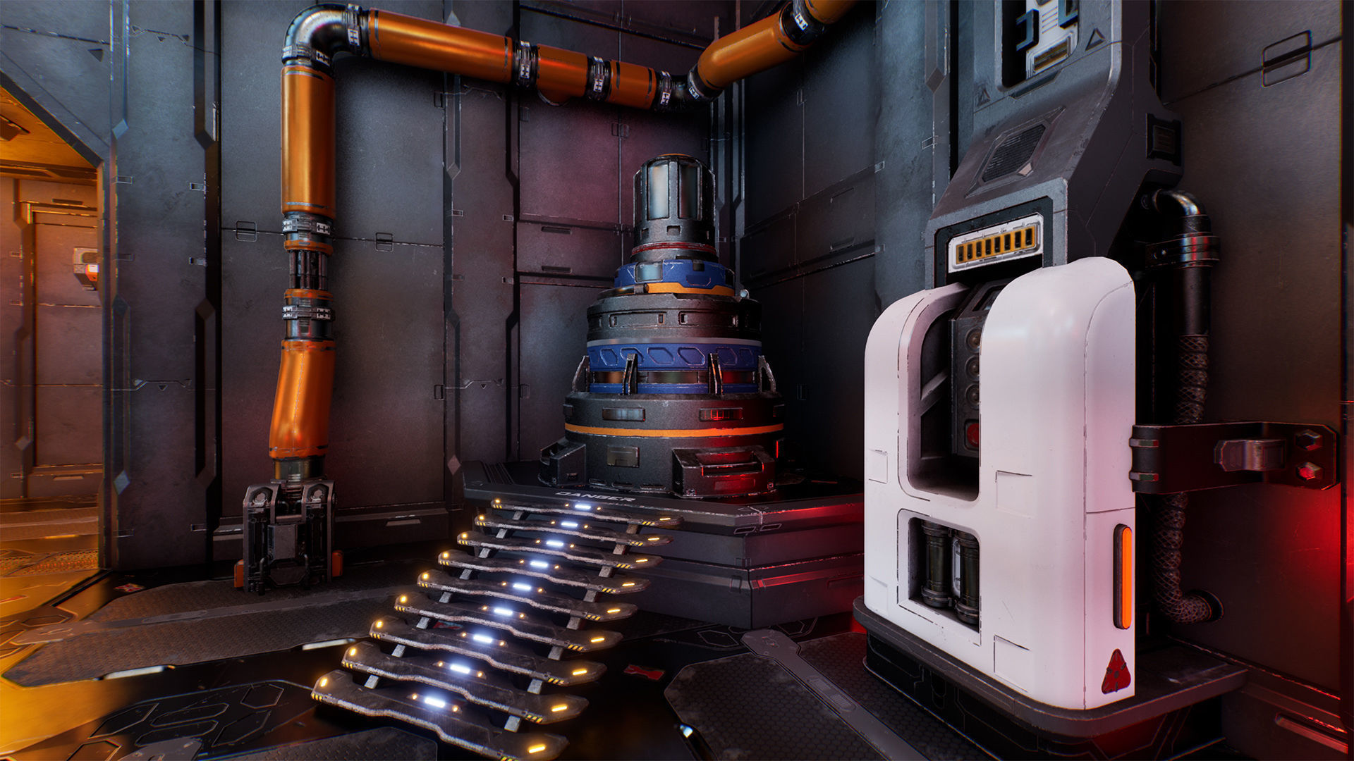 Sci-fi Modular Interior Space Station - Unity and Unreal Low-poly 3D model_26