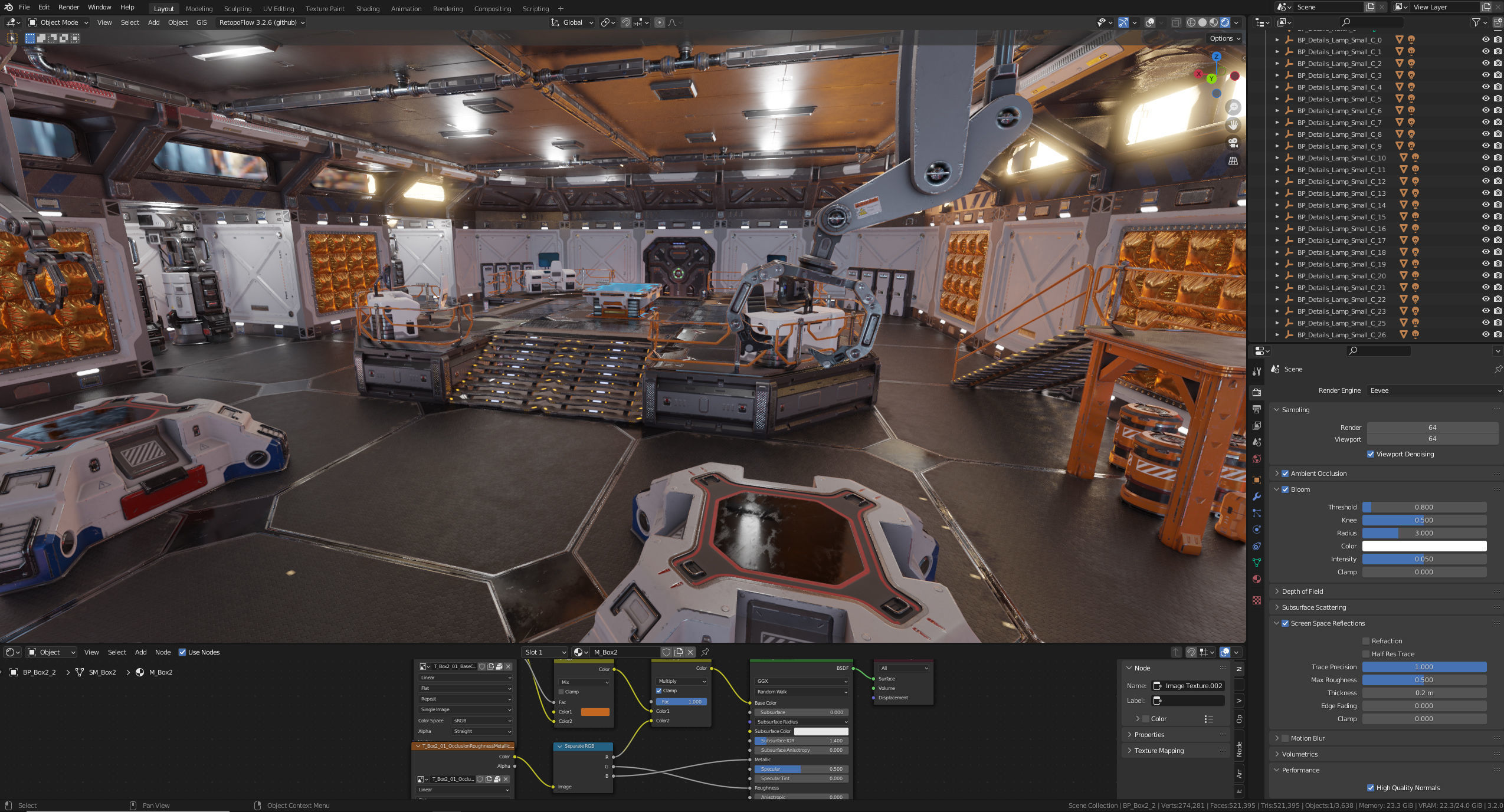Sci-fi Modular Interior Space Station - Unity and Unreal Low-poly 3D model_12