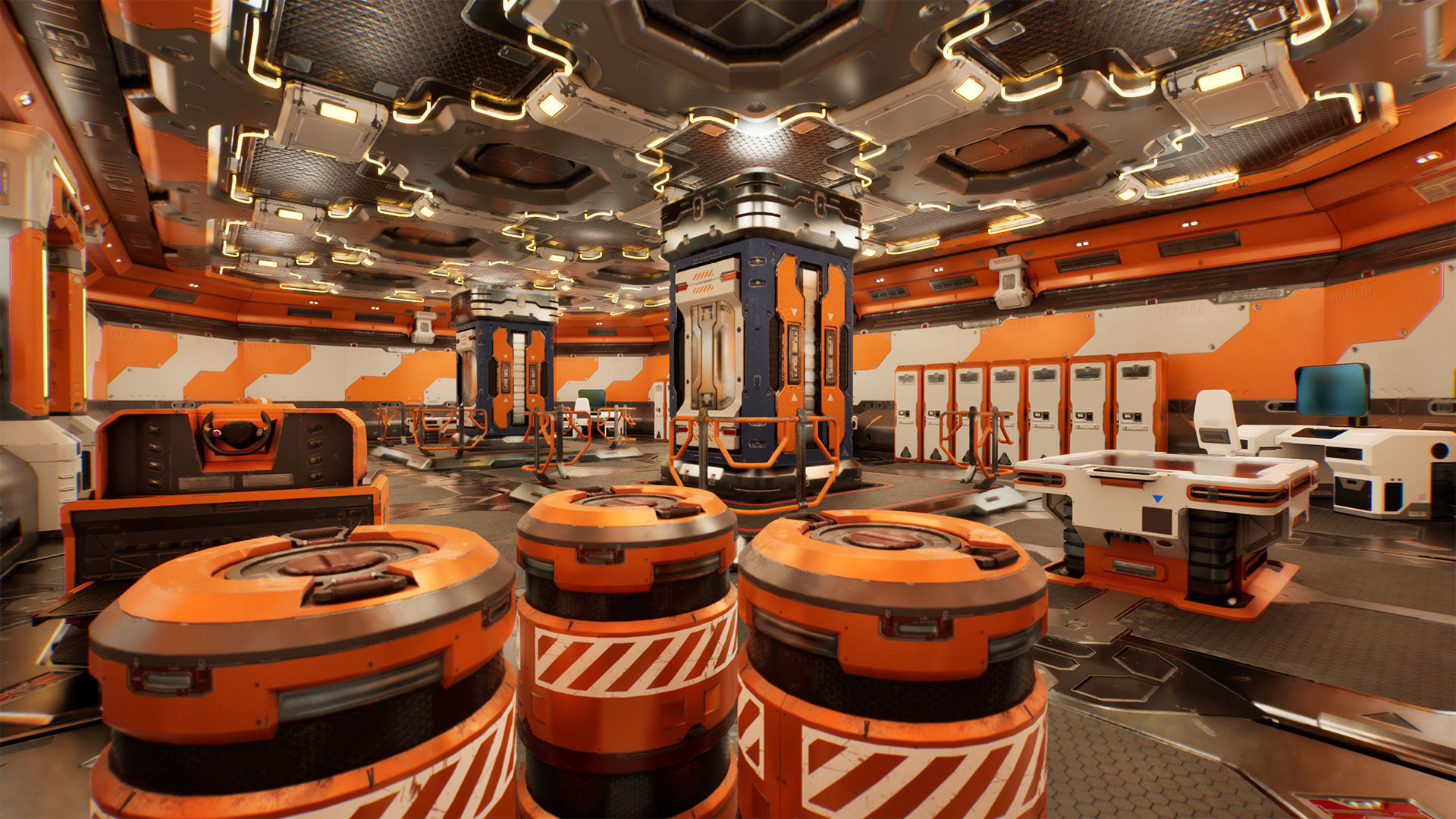 Sci-fi Modular Interior Space Station - Unity and Unreal Low-poly 3D model_14