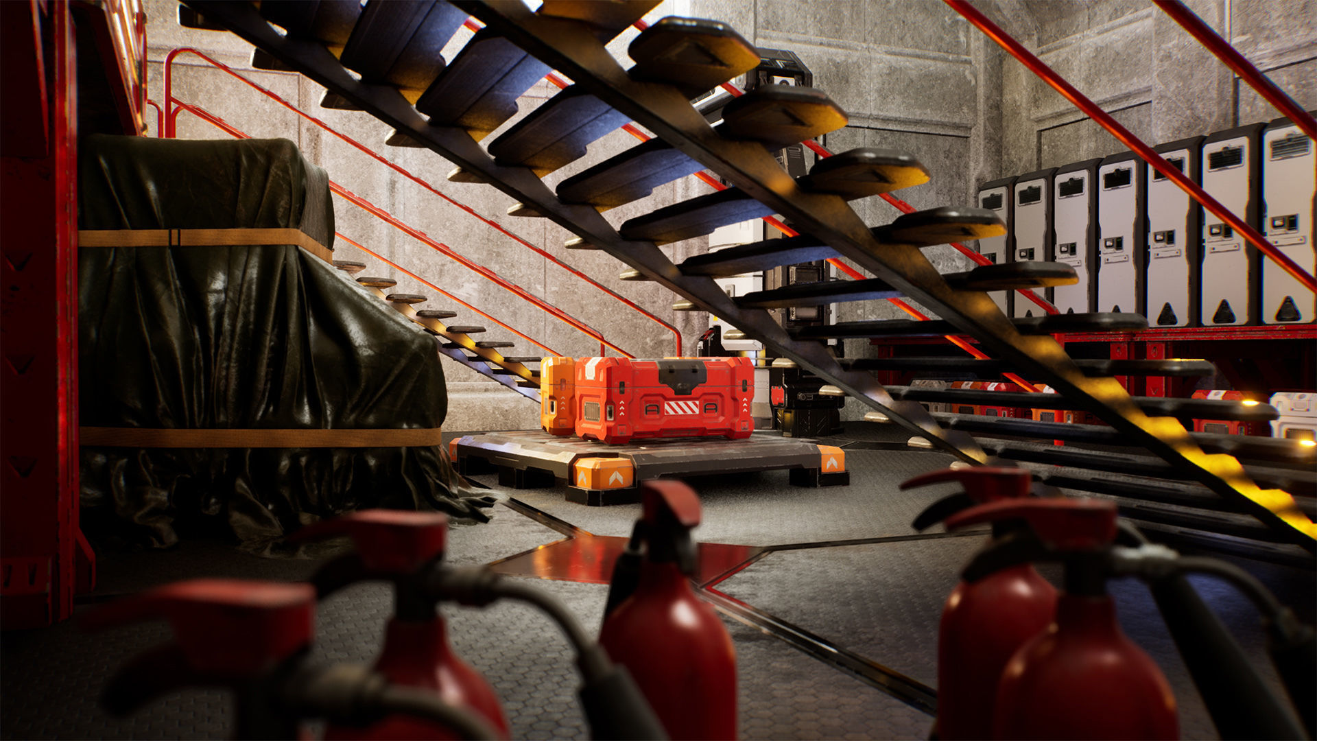 Sci-fi Modular Interior Space Station - Unity and Unreal Low-poly 3D model_29