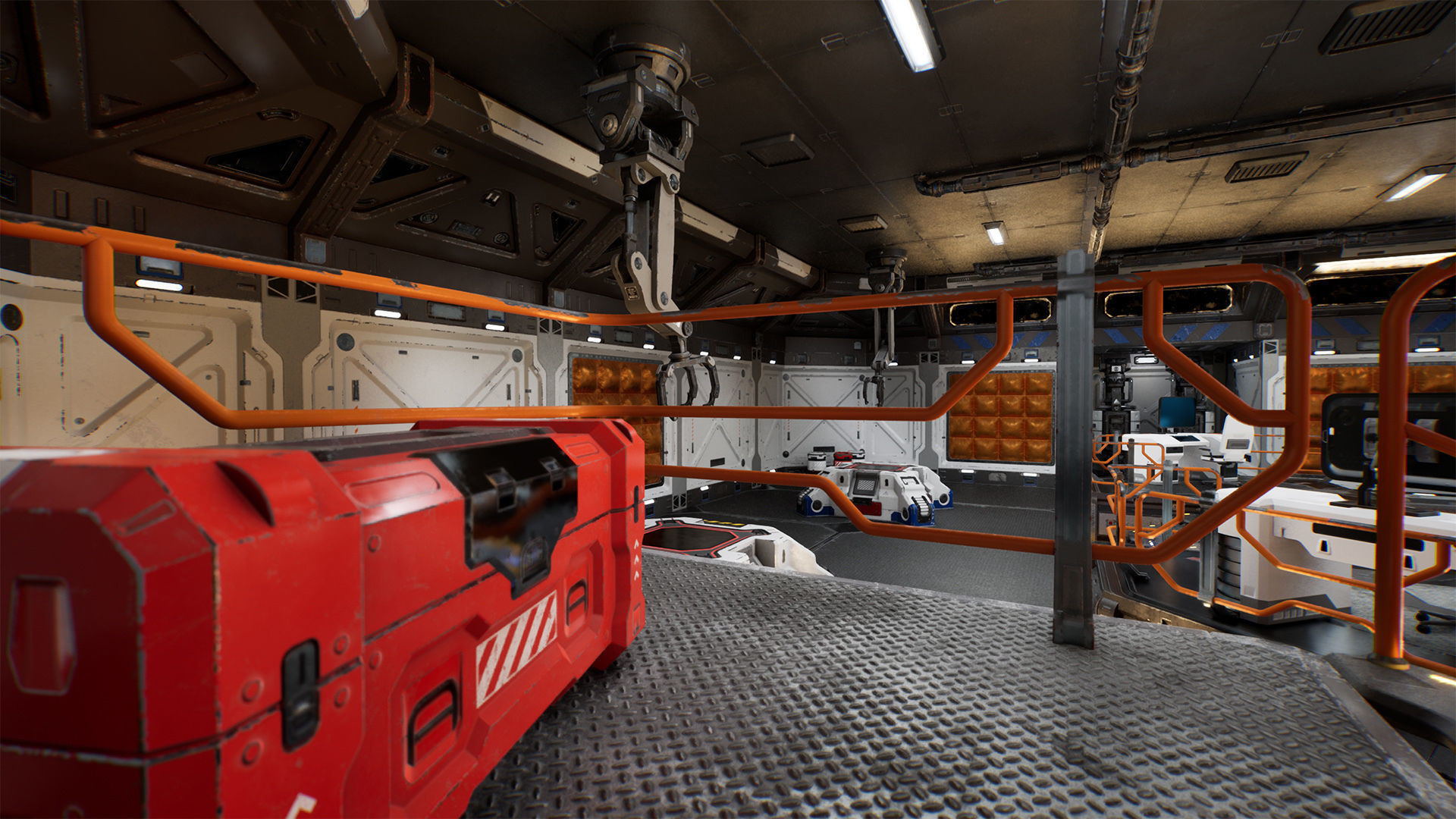 Sci-fi Modular Interior Space Station - Unity and Unreal Low-poly 3D model_10