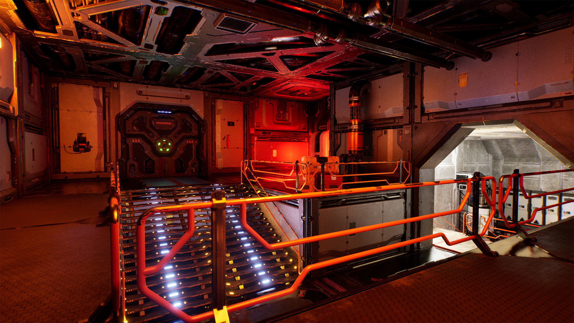 Sci-fi Modular Interior Space Station - Unity and Unreal Low-poly 3D model_6
