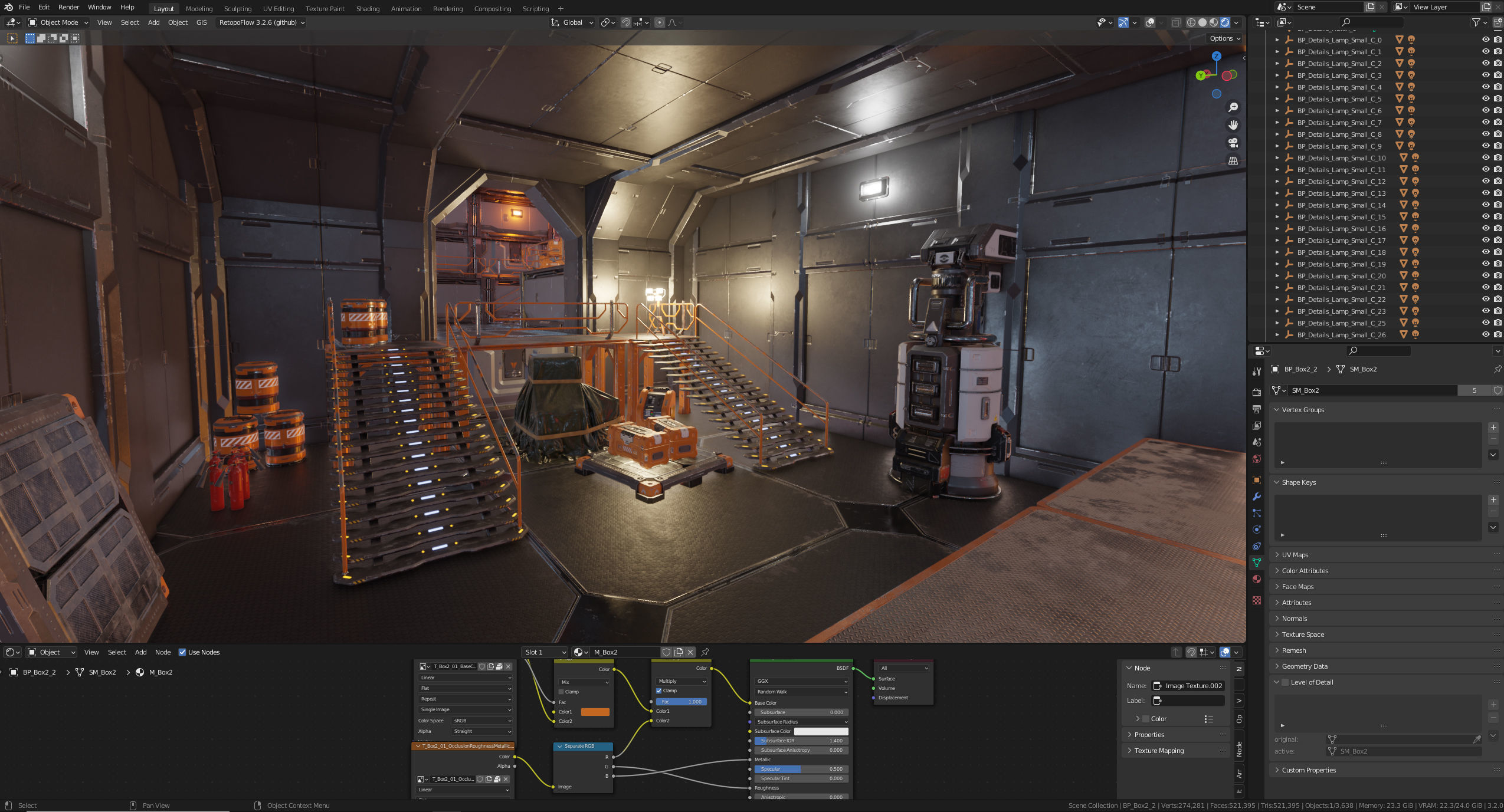 Sci-fi Modular Interior Space Station - Unity and Unreal Low-poly 3D model_31