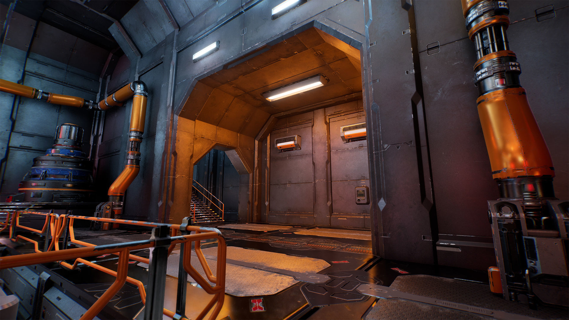 Sci-fi Modular Interior Space Station - Unity and Unreal Low-poly 3D model_27