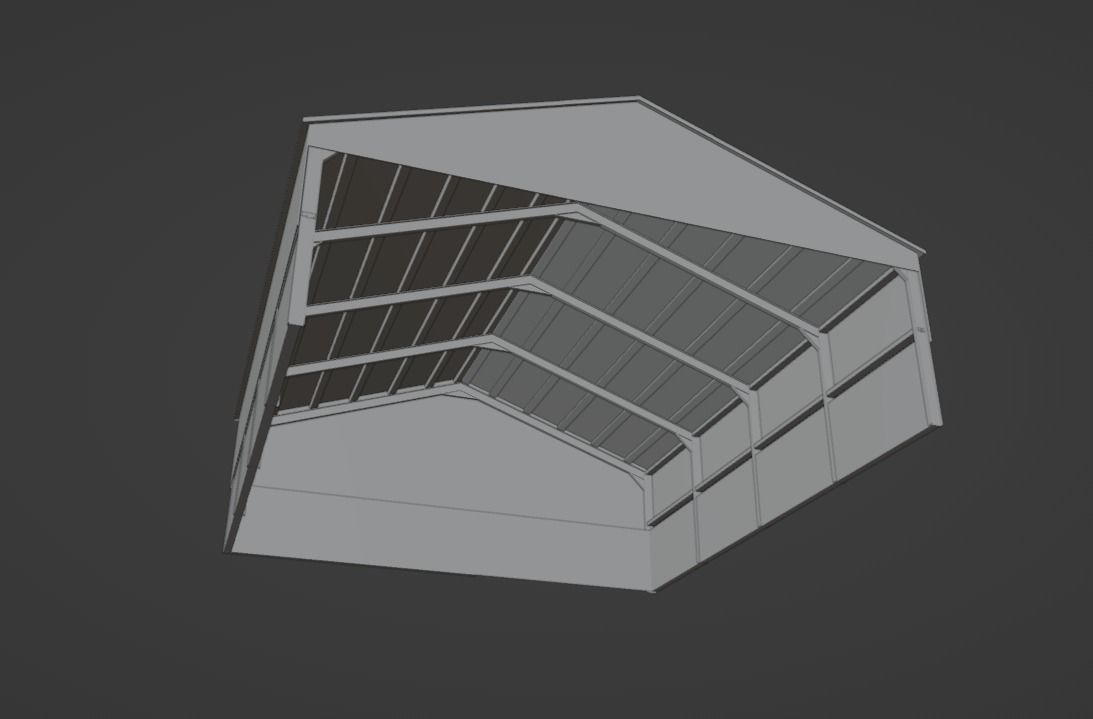 Detailed UK Farm Shed 3D model_1