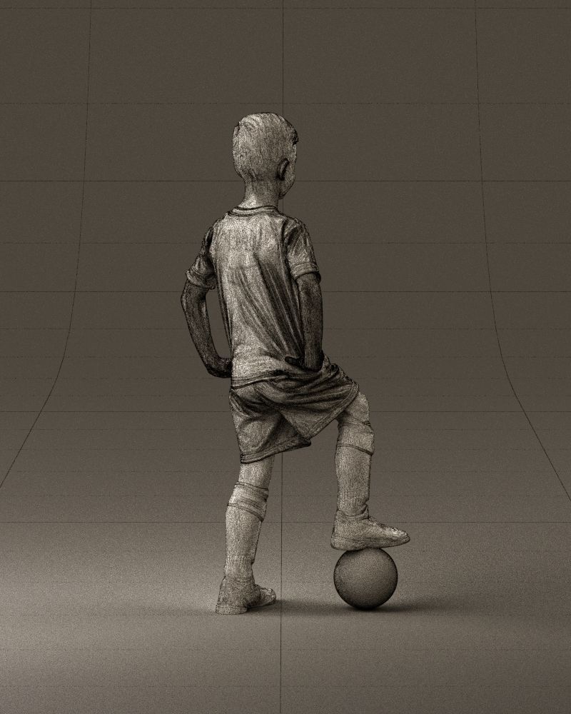 001028 young socker player in whire red uniform 3D Print Ready 3D print model_12