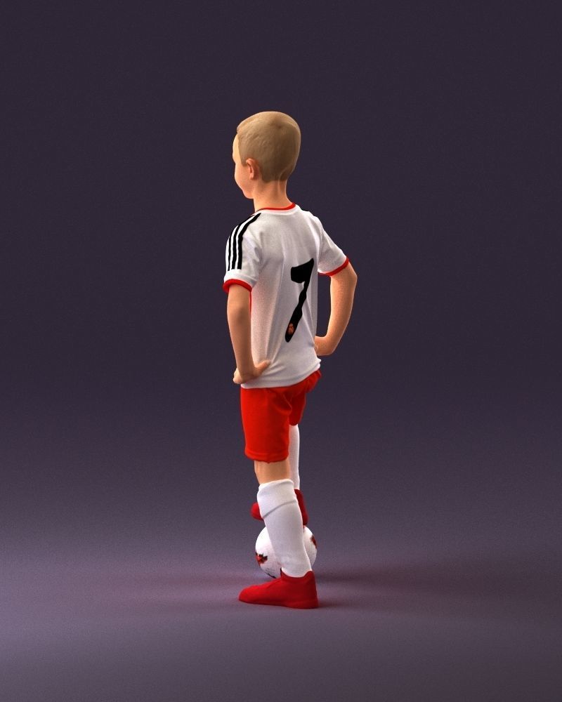 001028 young socker player in whire red uniform 3D Print Ready 3D print model_10