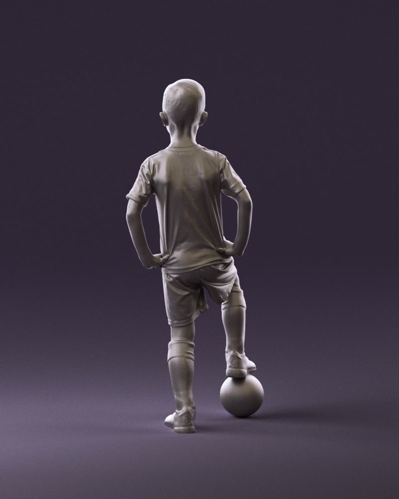 001028 young socker player in whire red uniform 3D Print Ready 3D print model_31