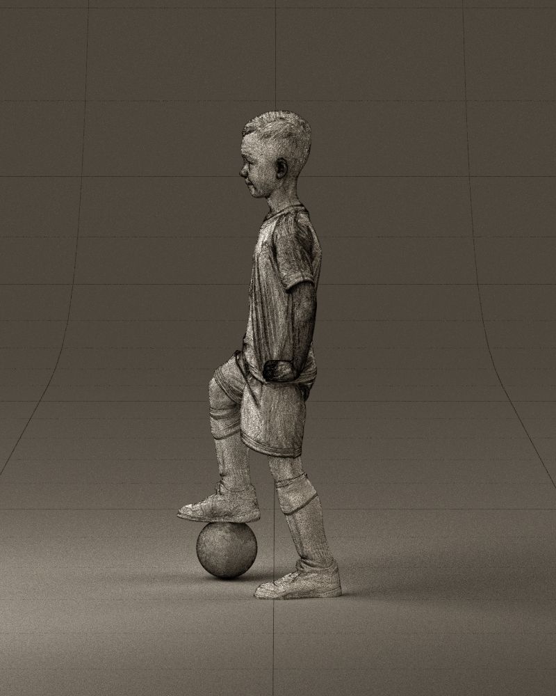 001028 young socker player in whire red uniform 3D Print Ready 3D print model_20