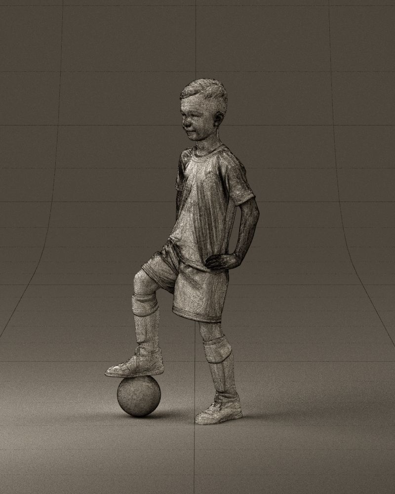 001028 young socker player in whire red uniform 3D Print Ready 3D print model_33