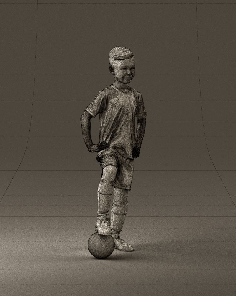 001028 young socker player in whire red uniform 3D Print Ready 3D print model_14