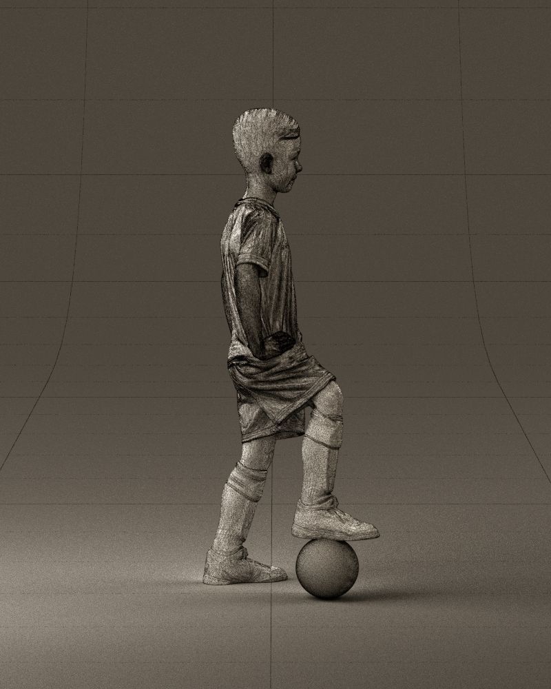 001028 young socker player in whire red uniform 3D Print Ready 3D print model_19