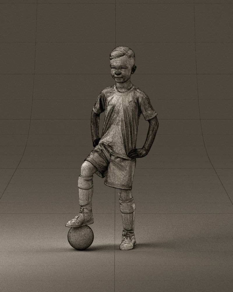 001028 young socker player in whire red uniform 3D Print Ready 3D print model_36