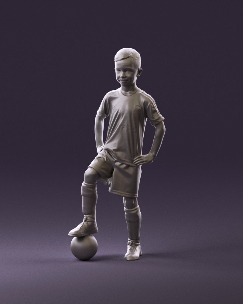 001028 young socker player in whire red uniform 3D Print Ready 3D print model_22