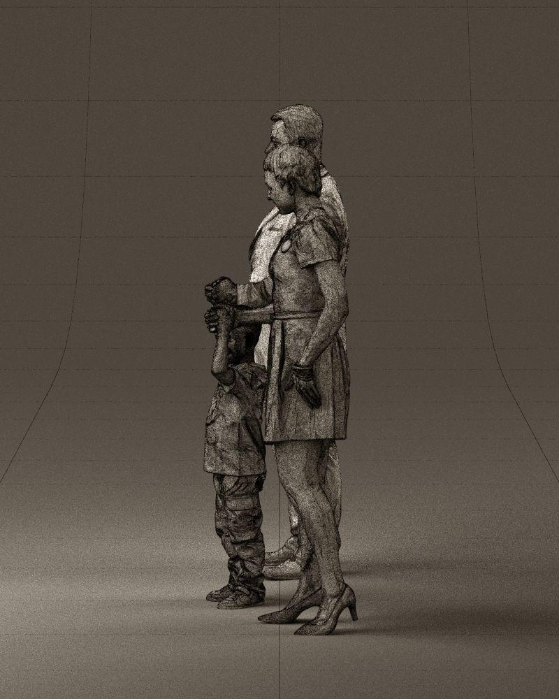 001029 family fat man happy boy woman 3D model_32